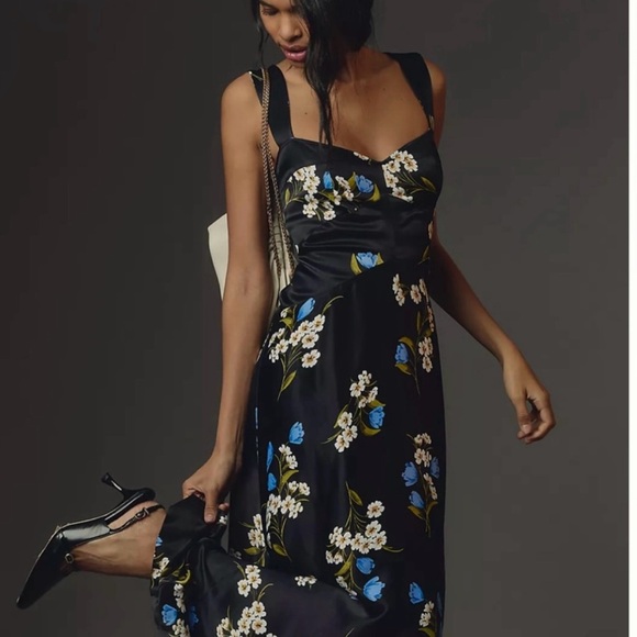 Anthropologie | Dresses | Jocelyn Sleeveless Slip Midi Dress By Maeve |  Poshmark